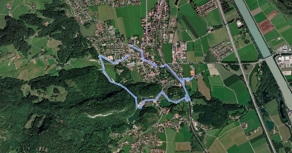 Маршрут Oberaudorfer Sportlerweg на спутниковом снимке
