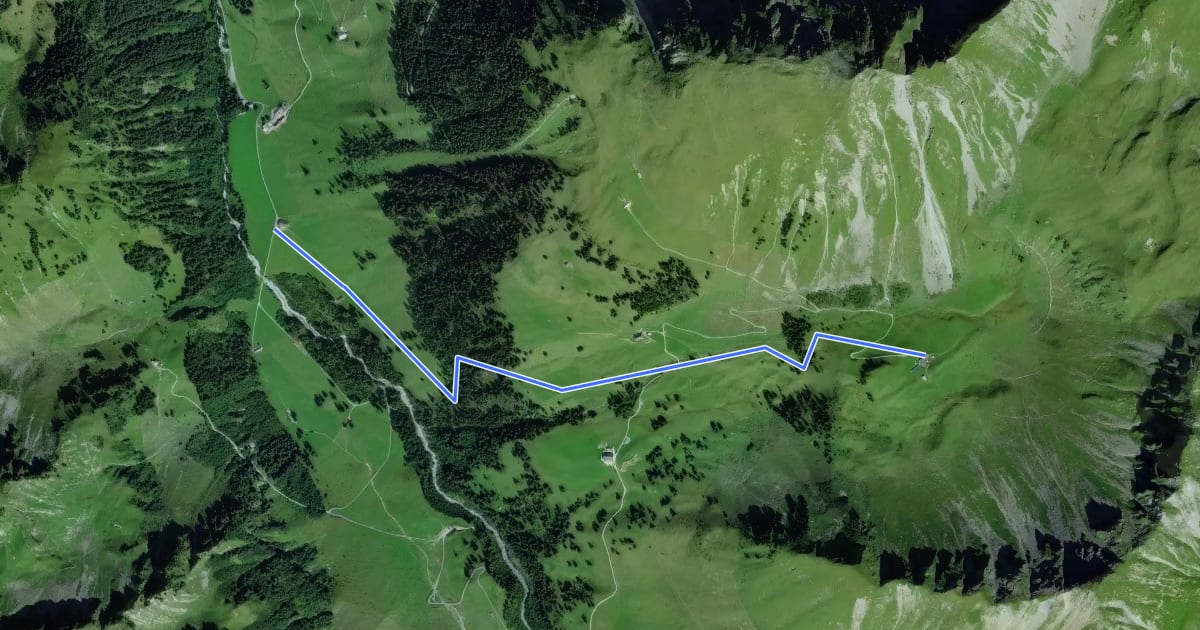 Маршрут Oberberg - Fildrich на спутниковом снимке