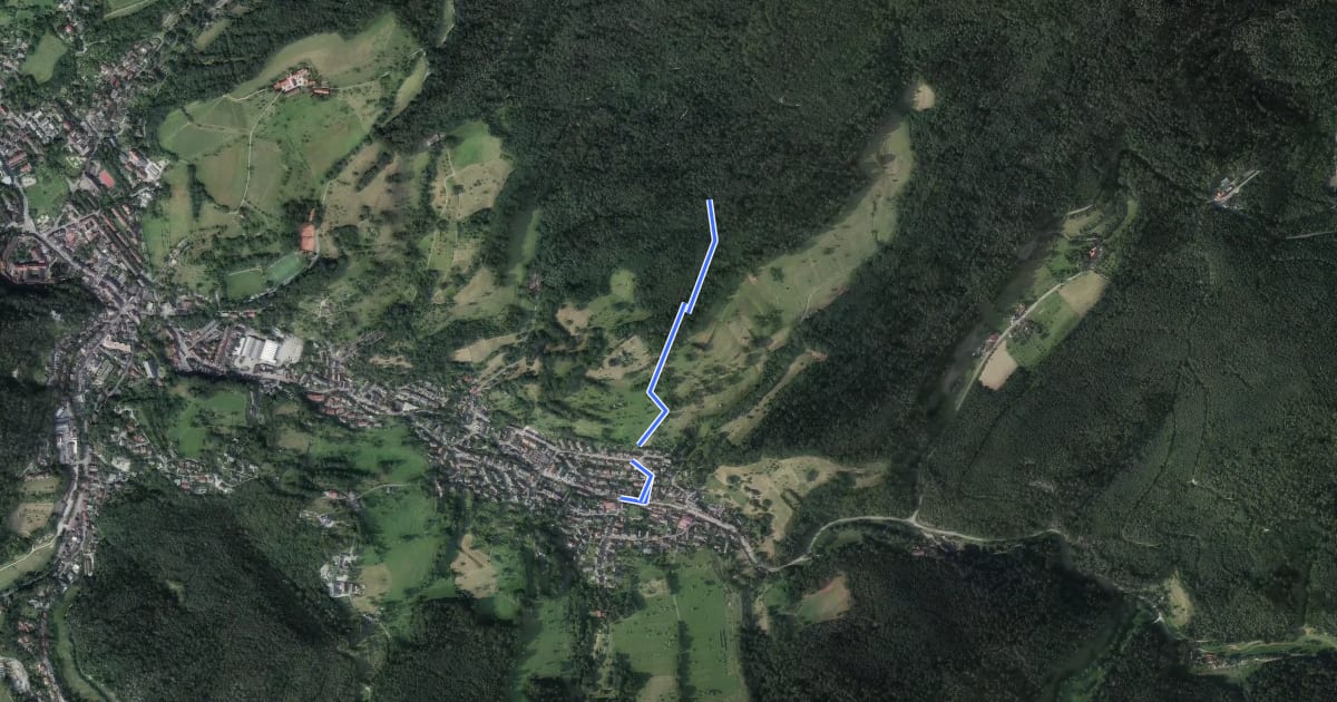 Маршрут Oberbeuern Horhaldergasse - Heuberg на спутниковом снимке