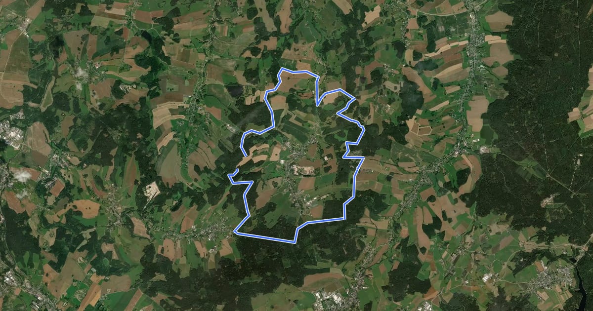 Маршрут Obercrinitzer Rundweg gem. Wegweisern на спутниковом снимке