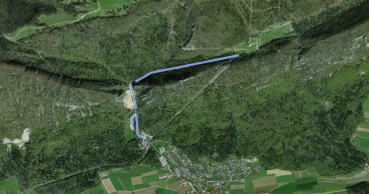Маршрут Oberdorf Talstation Gondelbahn - Nesselboden на спутниковом снимке