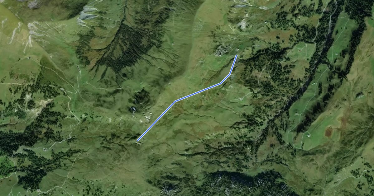 Маршрут Obere Lochberg - Trütlisbergpass на спутниковом снимке
