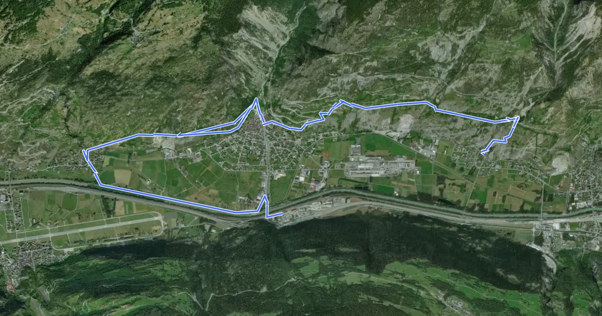 Маршрут Obere Wasserleitung Stägeru Lüegju на спутниковом снимке