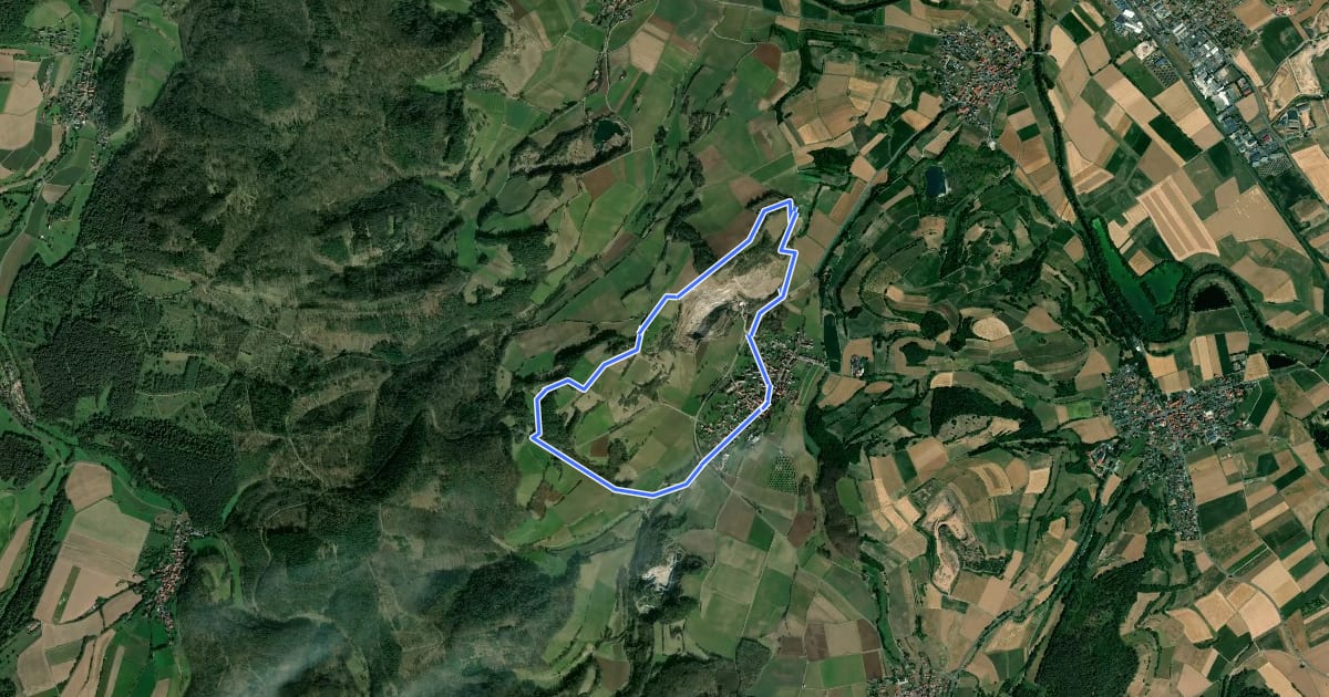 Маршрут Oberellenbacher Rundwanderweg O3 на спутниковом снимке