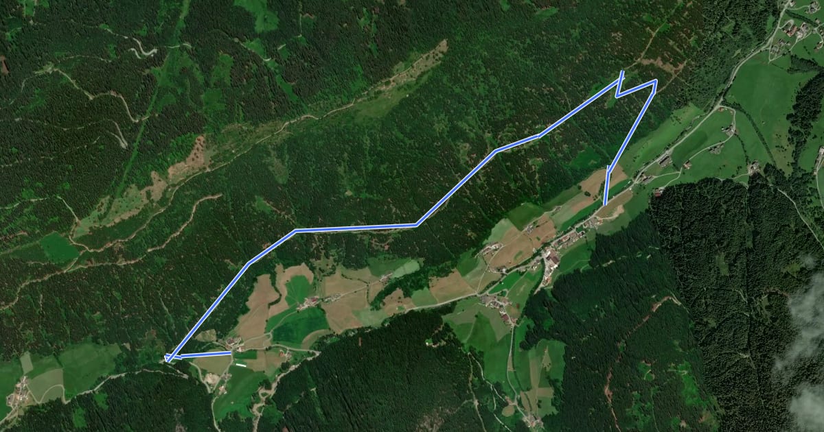 Маршрут Oberer Panoramaweg на спутниковом снимке