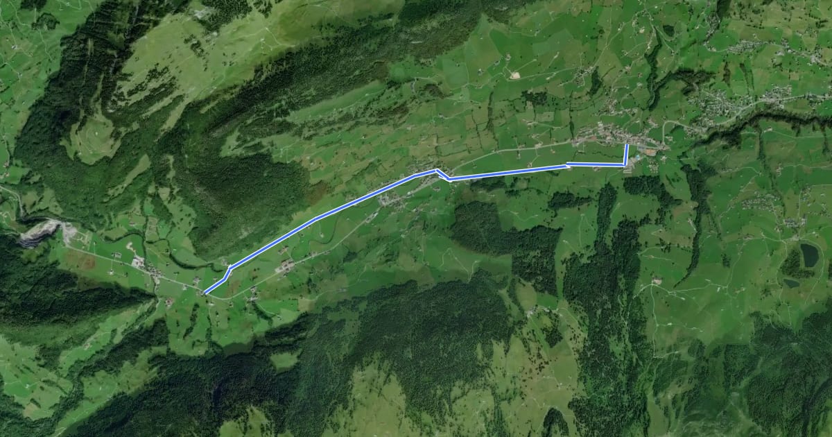 Маршрут Oberer Thurweg на спутниковом снимке