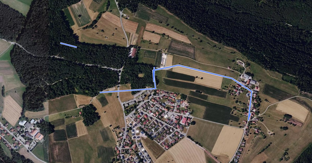 Маршрут Oberer Waldacker - Lützenhardt на спутниковом снимке