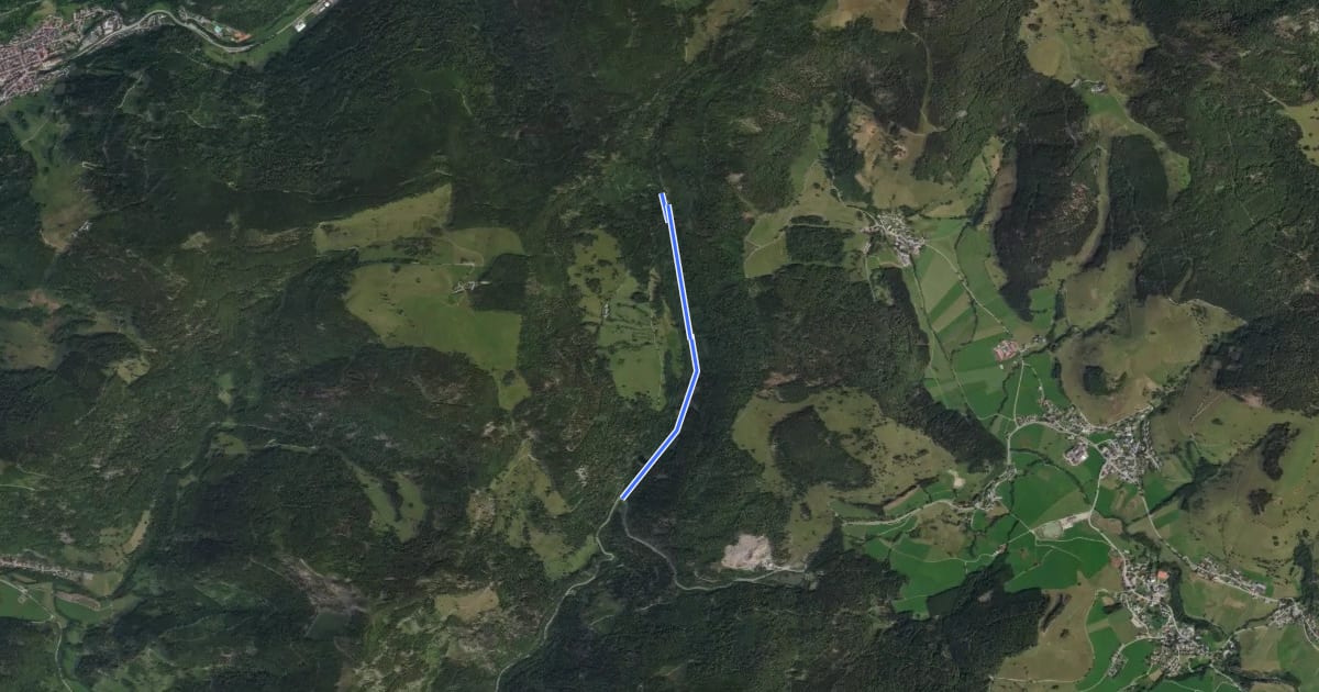 Маршрут Oberes Prägbachtal - Wachtbrücke на спутниковом снимке