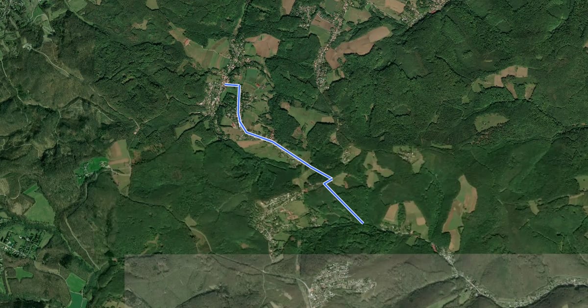 Маршрут Oberes Weidlingbachtal - Unterkirchbach на спутниковом снимке