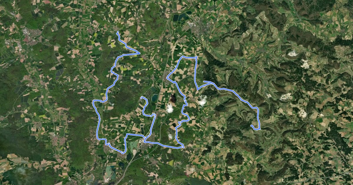 Маршрут Oberfränkische Marientour - Etappe 2 на спутниковом снимке