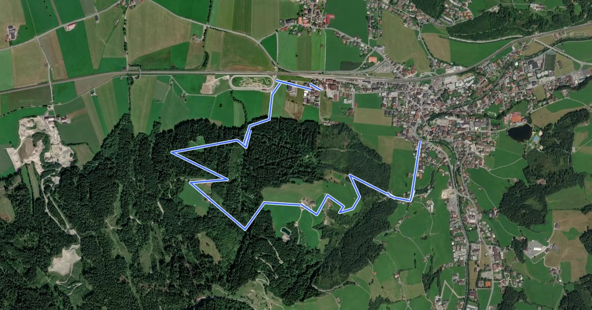Маршрут Obergaisberg на спутниковом снимке