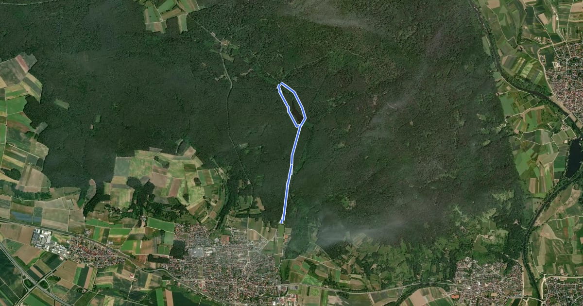 Маршрут Oberhaid Mönchseerunde на спутниковом снимке