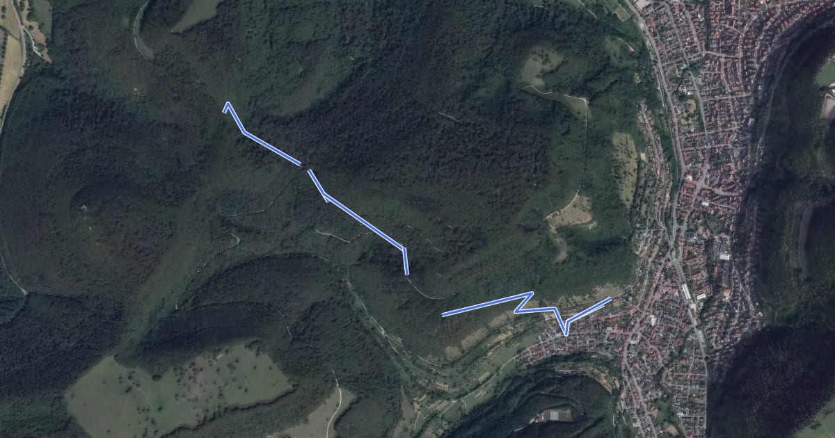 Маршрут Oberhausen - Schönberg на спутниковом снимке