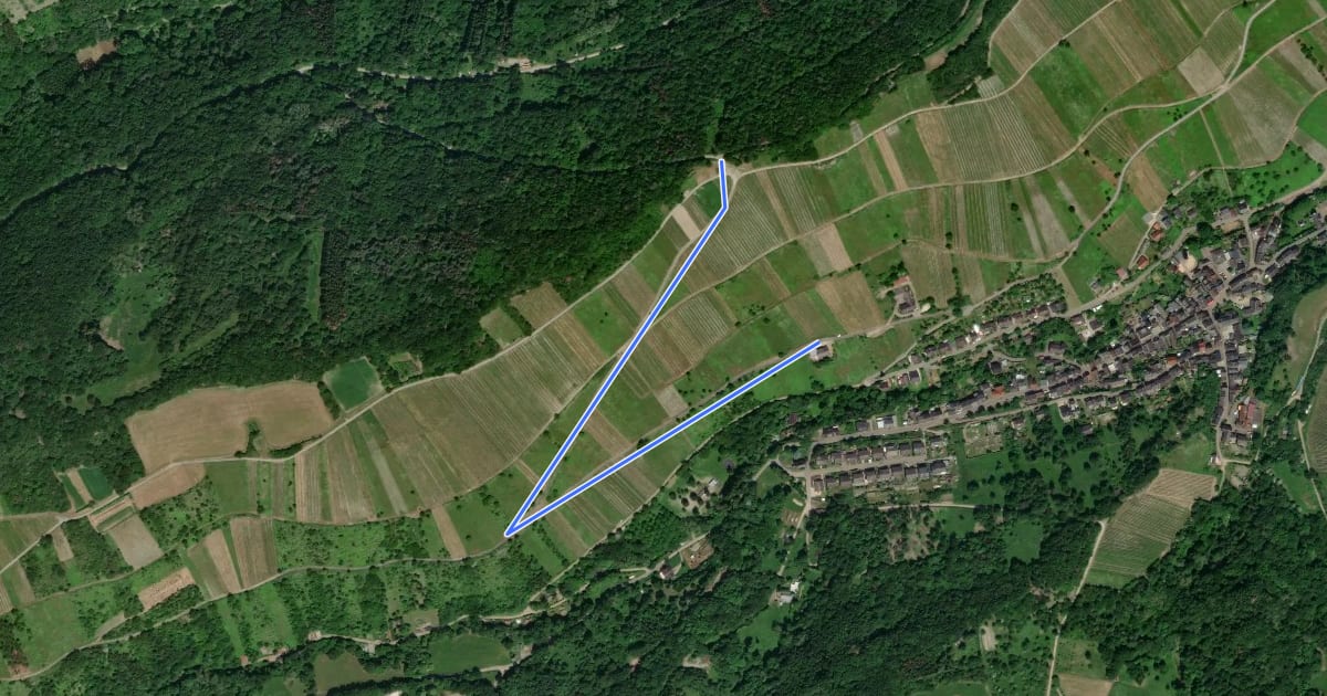 Маршрут Oberheimbach Route 2 на спутниковом снимке