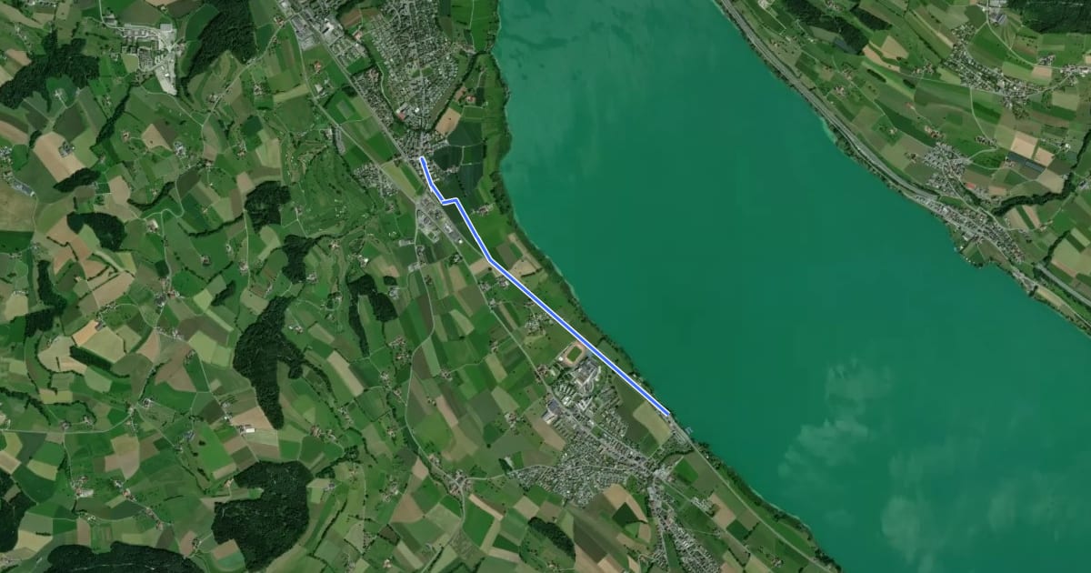 Маршрут Oberkirch (Hirschen) - Nottwil на спутниковом снимке