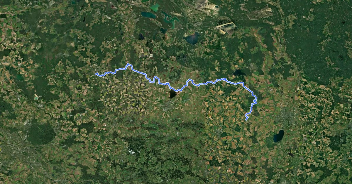 Маршрут Oberlausitzer Ringweg 3 на спутниковом снимке