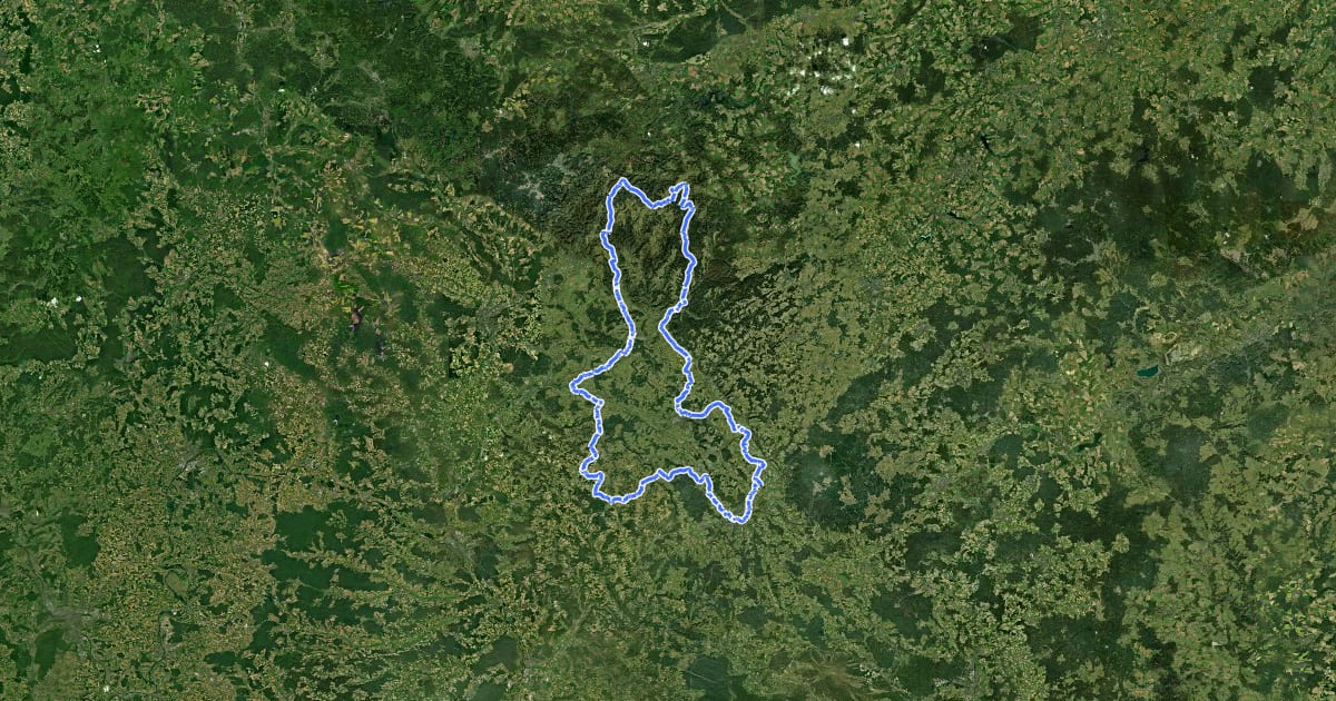 Маршрут Obermain-Frankenwald-Tour на спутниковом снимке