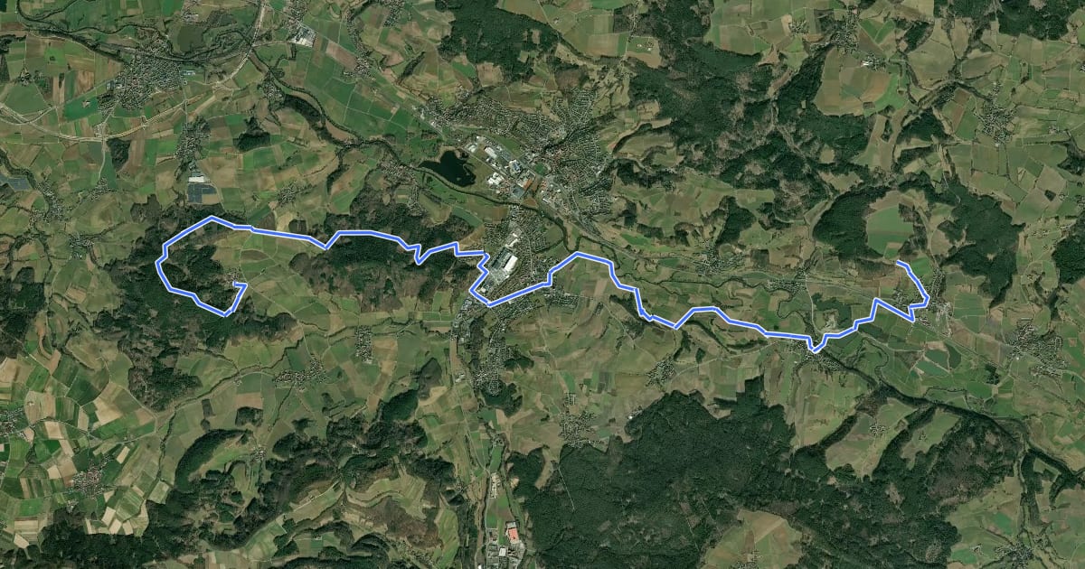 Маршрут Obermain Südweg на спутниковом снимке