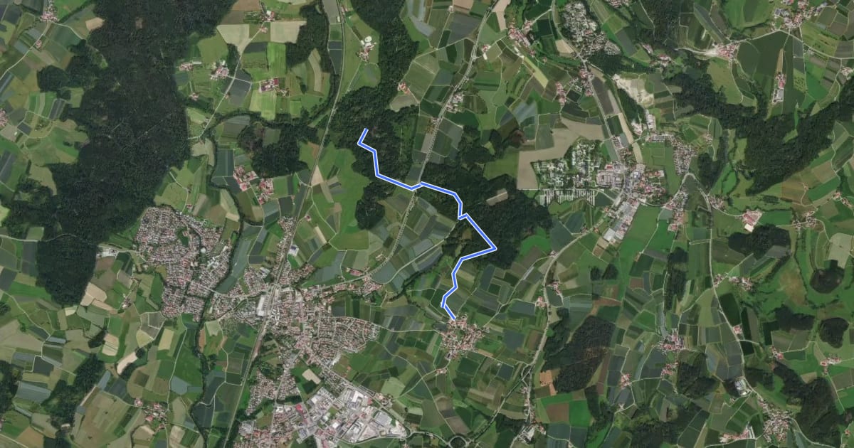 Маршрут Obermeckenbeuren - Bucherhof на спутниковом снимке