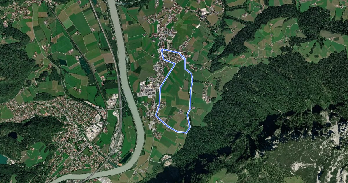 Маршрут Oberndorf Rundweg на спутниковом снимке
