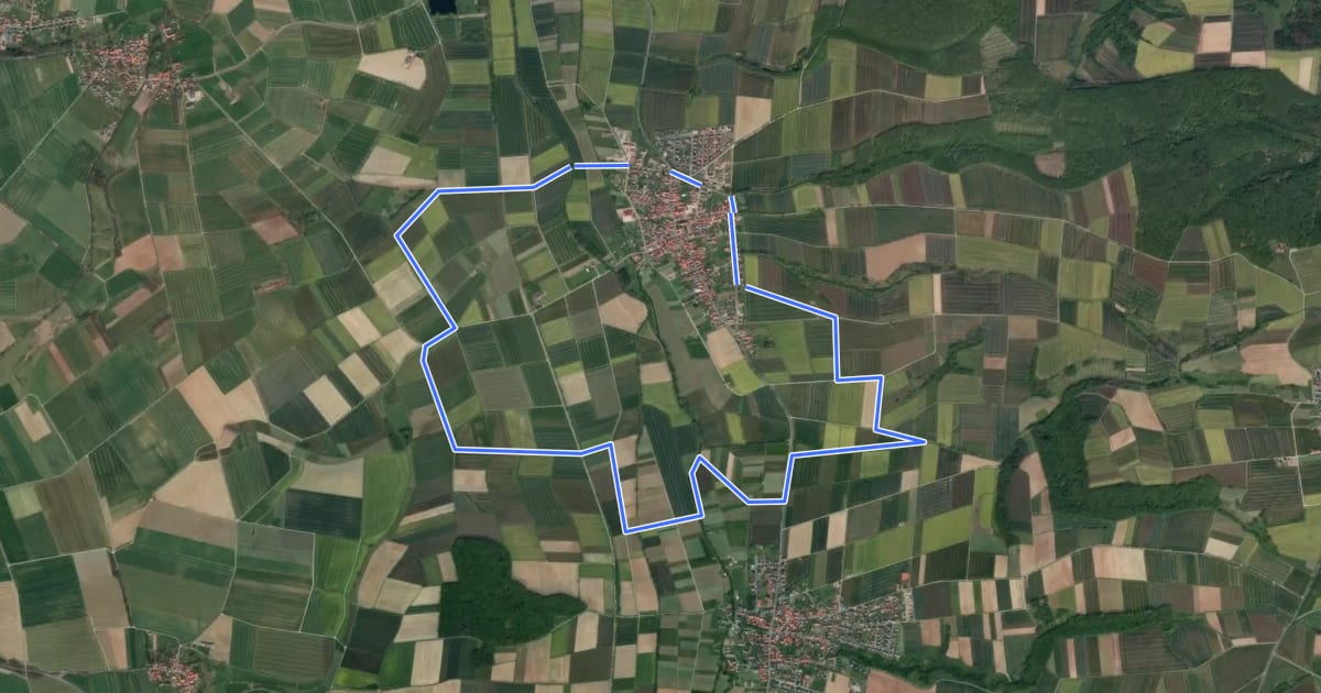 Маршрут Obernfelder Rundwanderweg WEISS на спутниковом снимке