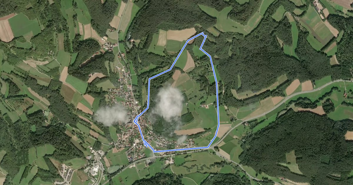 Маршрут Obernsees Rundwanderweg "Höhlweg" на спутниковом снимке