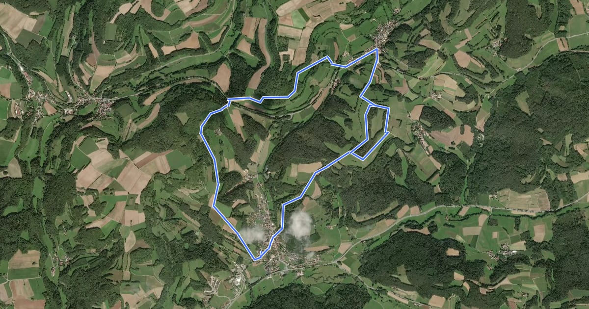 Маршрут Obernsees Rundwanderweg "Lindigweg" на спутниковом снимке