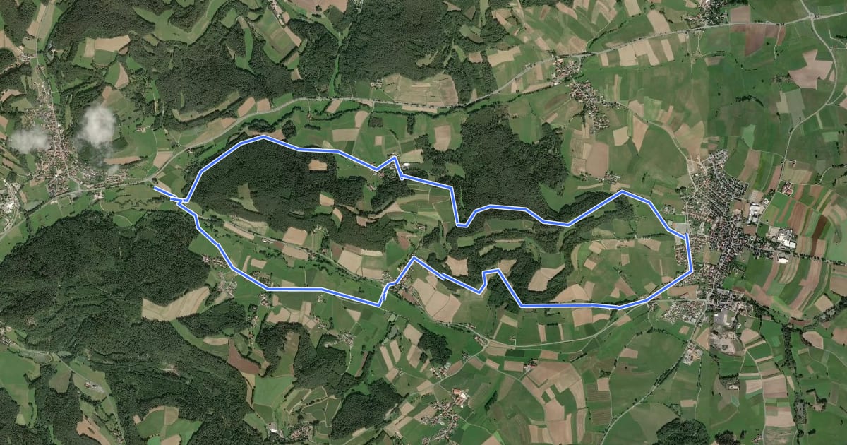 Маршрут Obernsees St.-Rupert-Weg на спутниковом снимке
