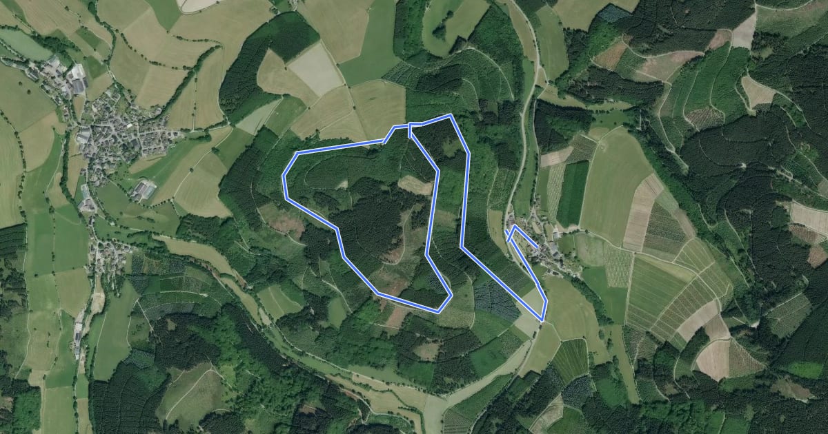 Маршрут Oberrarbach Rundweg OR2 на спутниковом снимке