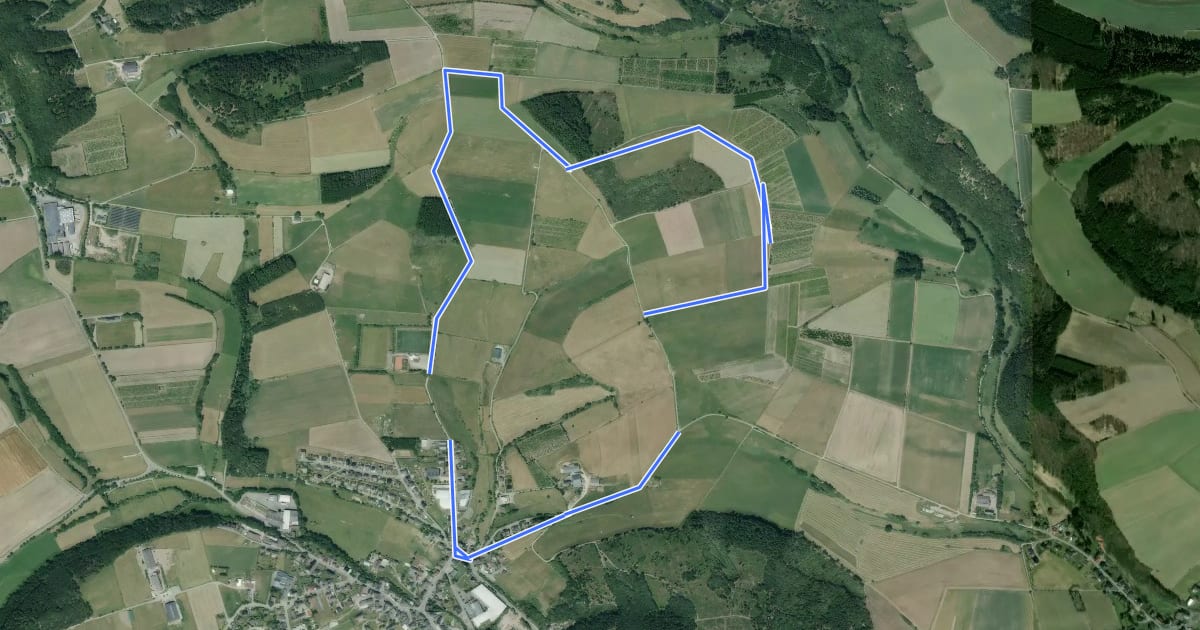 Маршрут Oberschledorn Rundweg O1 Rohwiesenweg на спутниковом снимке