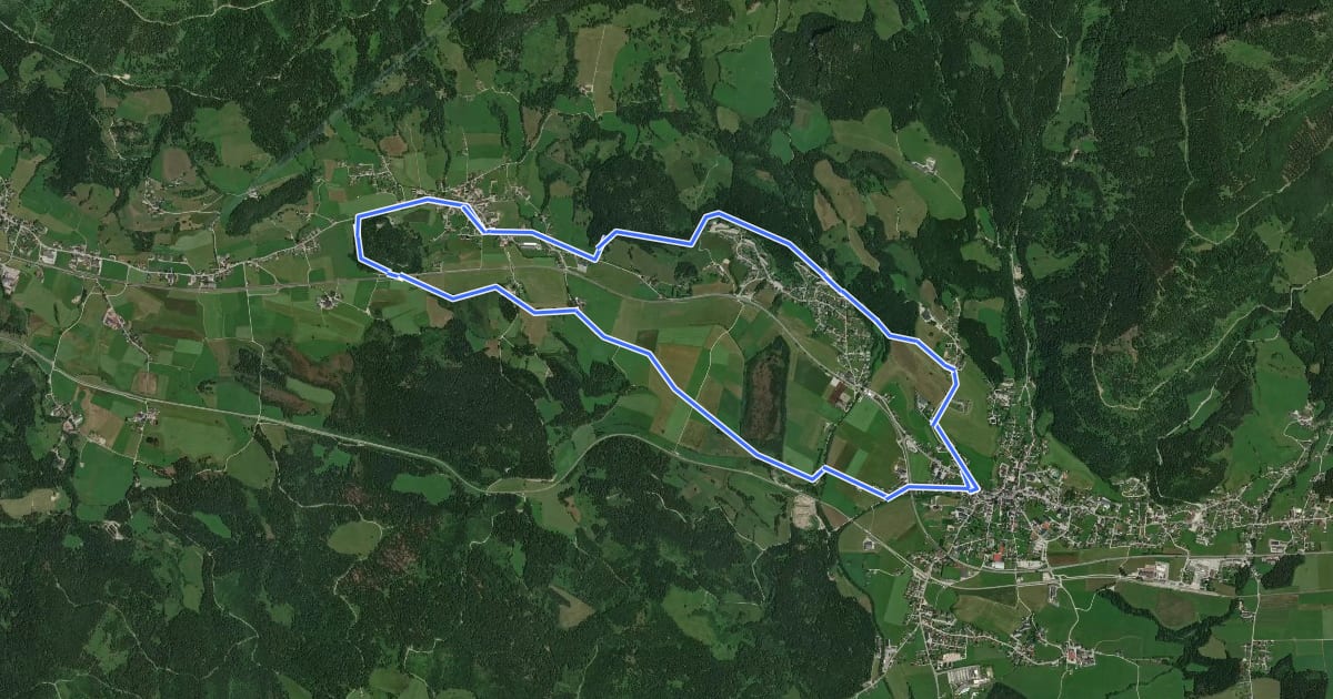 Маршрут Obersdorfer Rundweg на спутниковом снимке