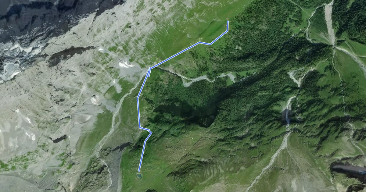 Маршрут Obersteinberg - Oberhornsee на спутниковом снимке