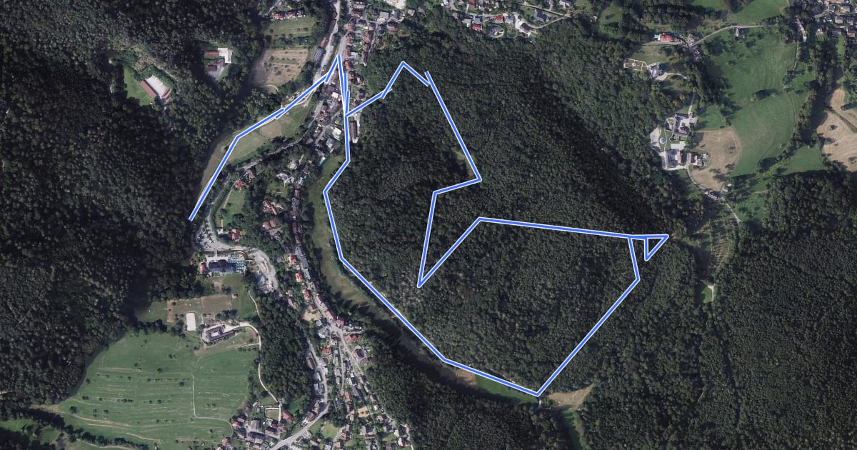 Маршрут Oberster Berg Rundweg на спутниковом снимке