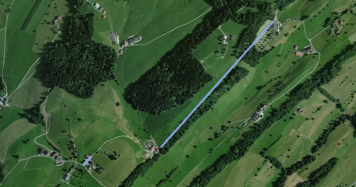 Маршрут Obertal-Michaelskreuz на спутниковом снимке