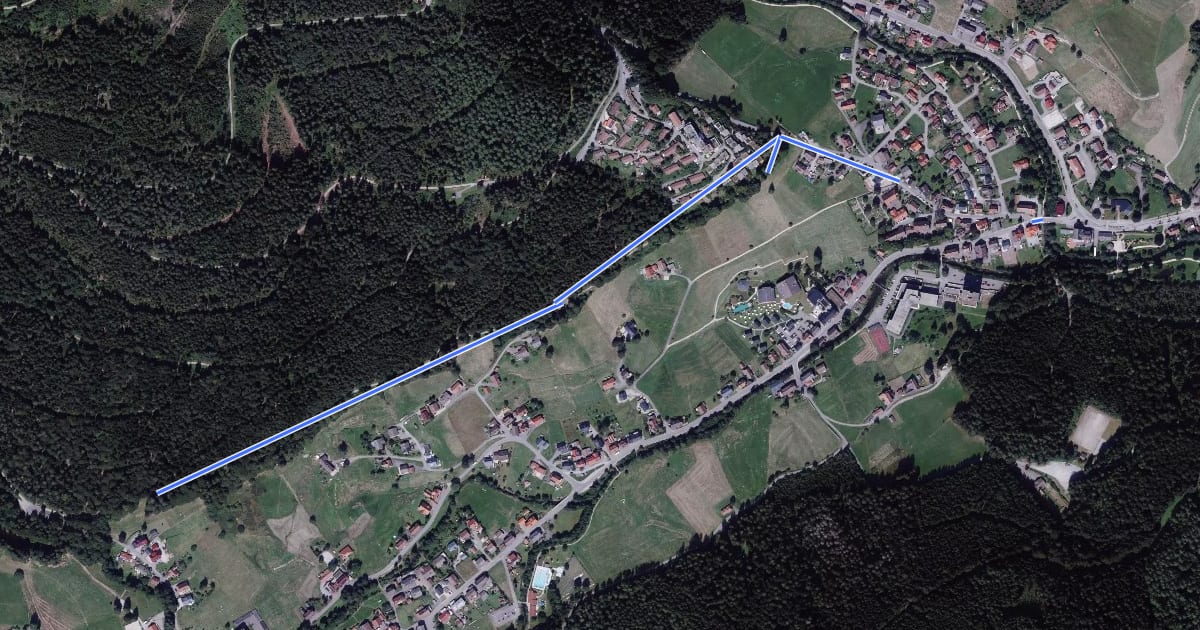 Маршрут Obertal Rotmurg - Röhrsbächle на спутниковом снимке
