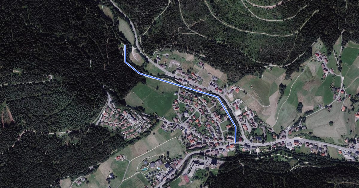 Маршрут Obertal Rotmurg - Rotmurg-Schanze на спутниковом снимке