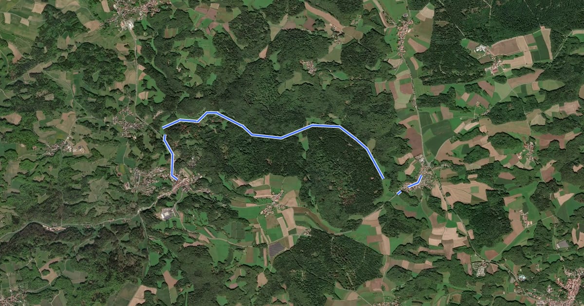 Маршрут Obertrubach-Leupoldstein на спутниковом снимке