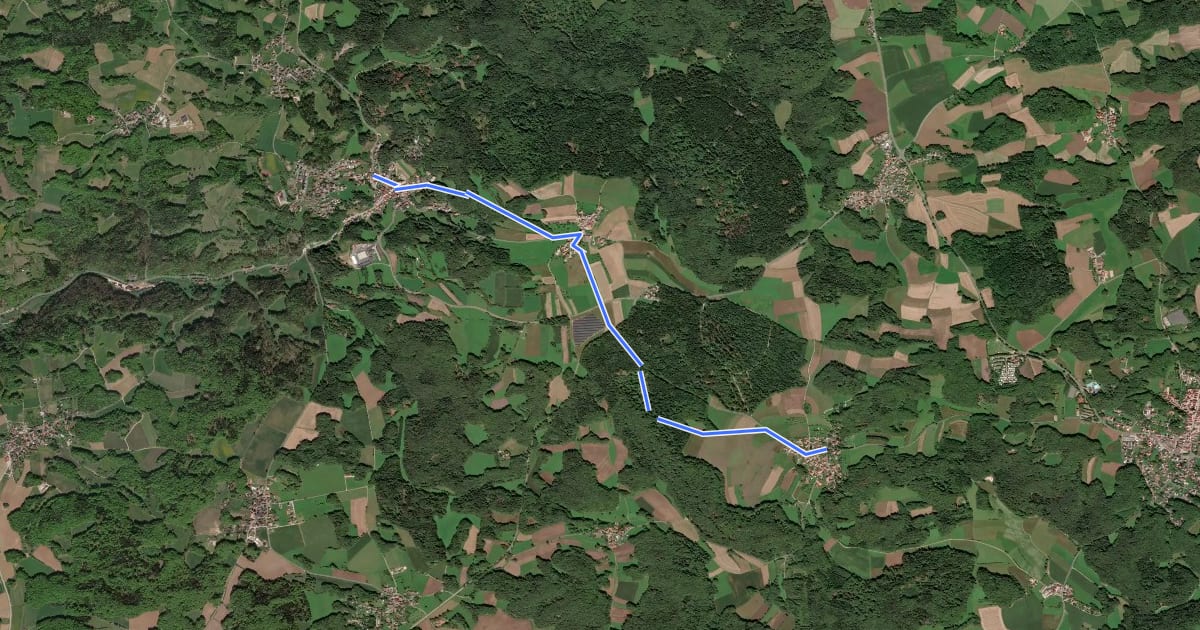 Маршрут Obertrubach - Stierberg на спутниковом снимке
