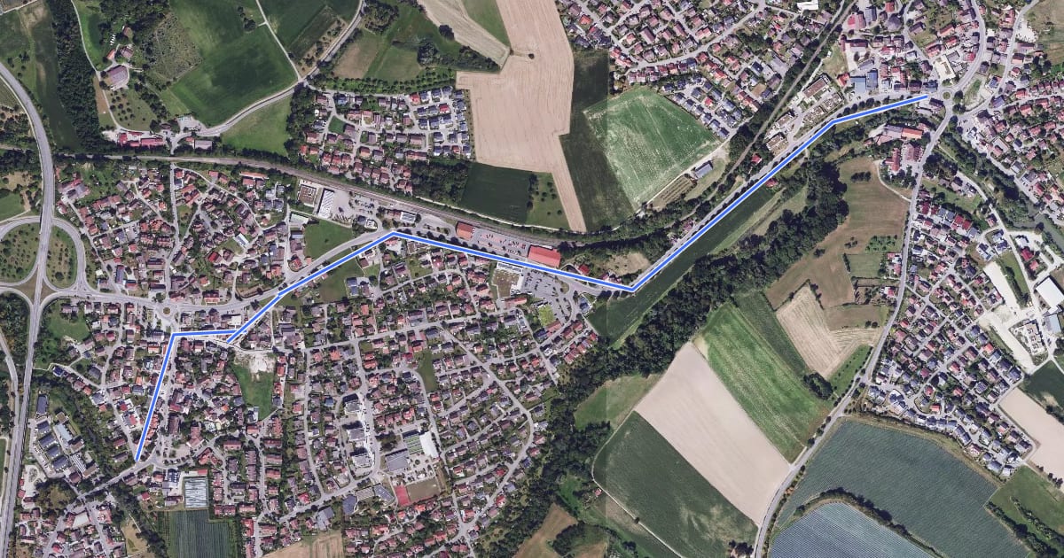 Маршрут Oberuhldingen - Mühlhofen на спутниковом снимке