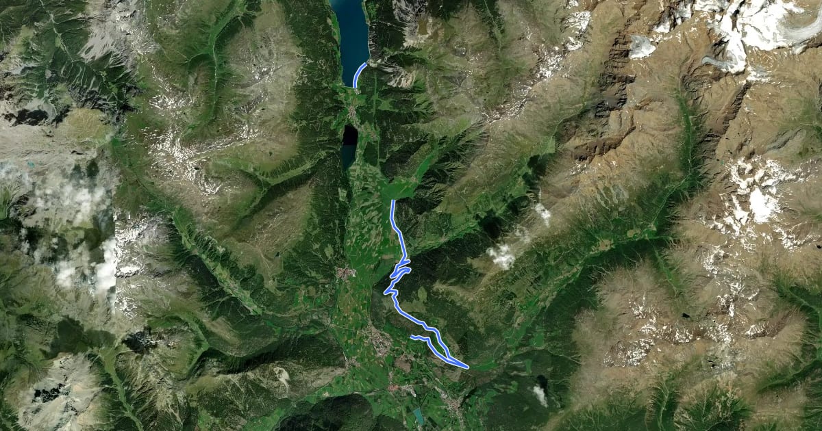 Маршрут Obervinschgauer Panoramatour на спутниковом снимке