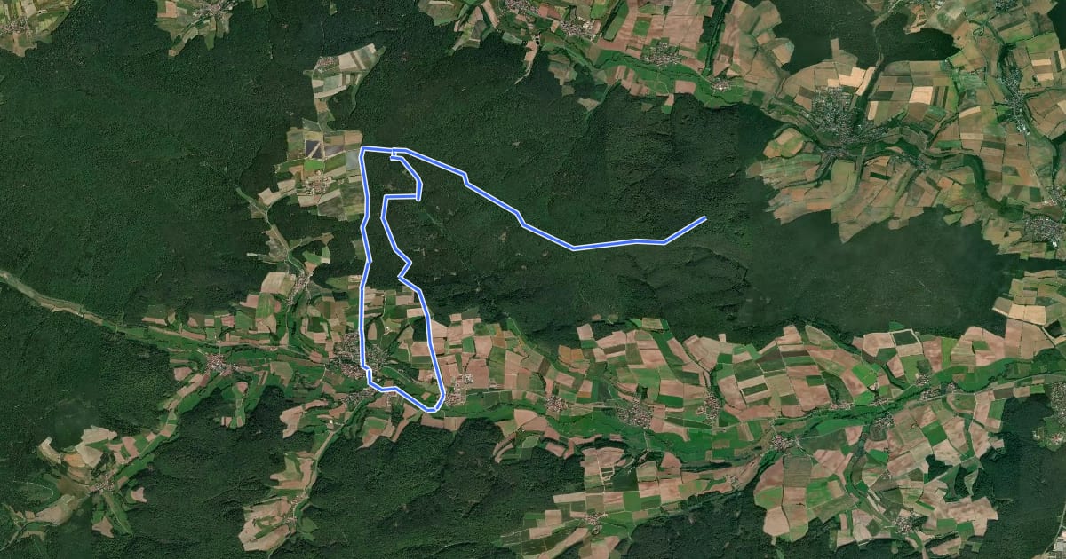 Маршрут Oberweiler на спутниковом снимке
