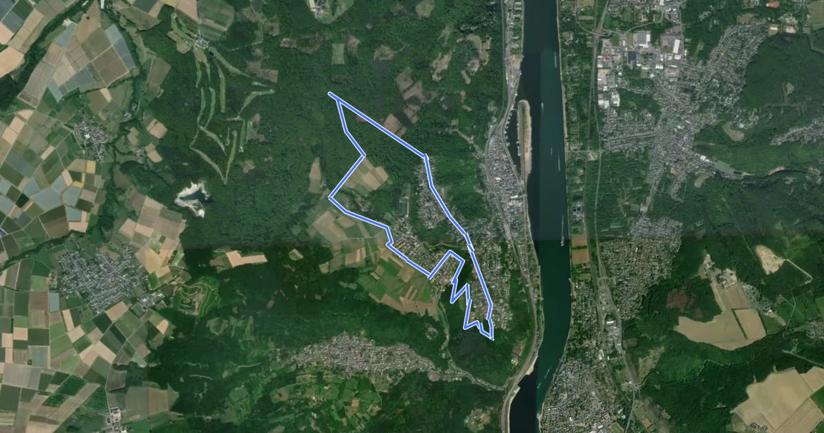 Маршрут Oberwinterer Rundwanderweg 3 на спутниковом снимке