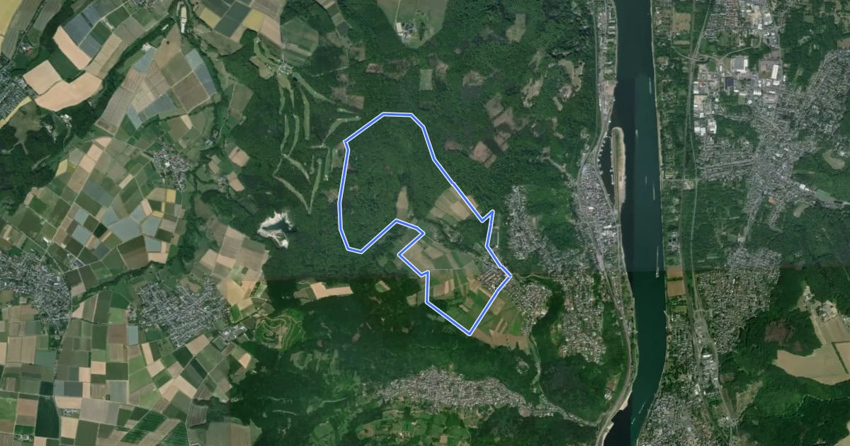 Маршрут Oberwinterer Rundwanderweg 4 на спутниковом снимке