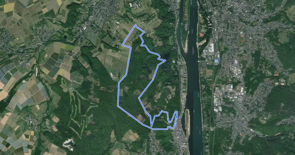 Маршрут Oberwinterer Rundwanderweg 5 на спутниковом снимке