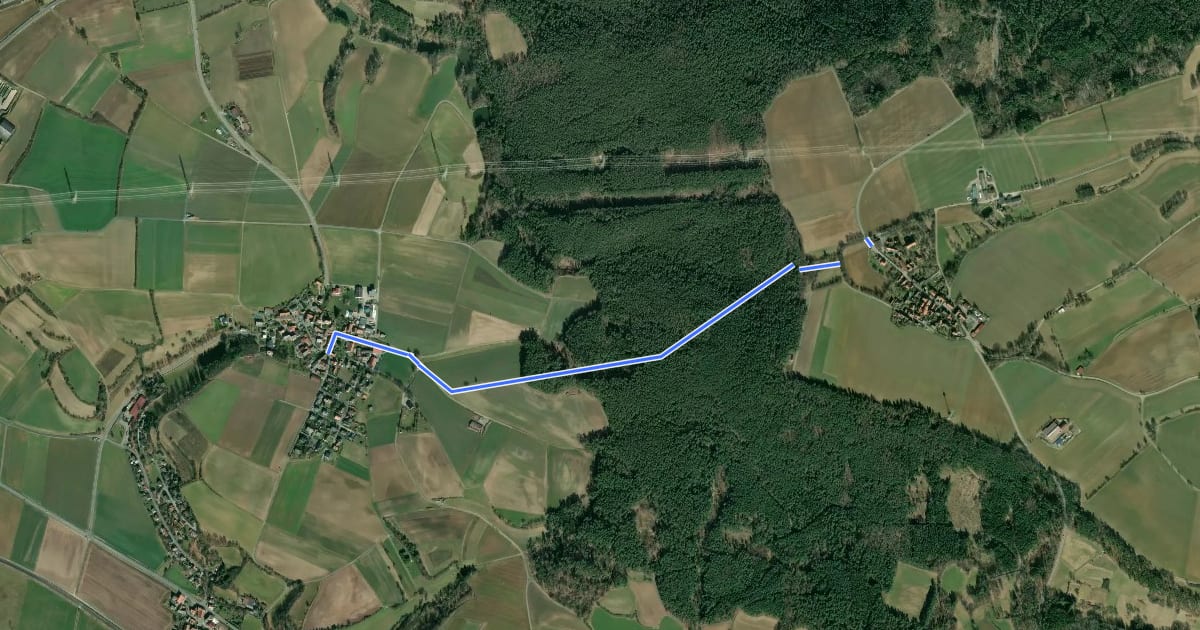 Маршрут Obristfelder Stiege на спутниковом снимке