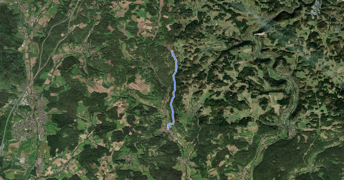Маршрут Obstangerweg на спутниковом снимке