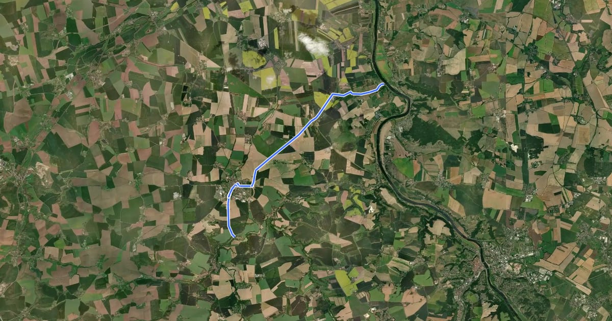 Маршрут Obstblütenweg на спутниковом снимке