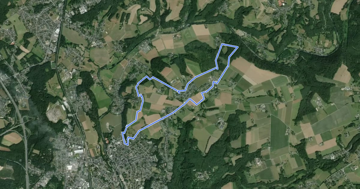 Маршрут Obstweg Leichlingen на спутниковом снимке