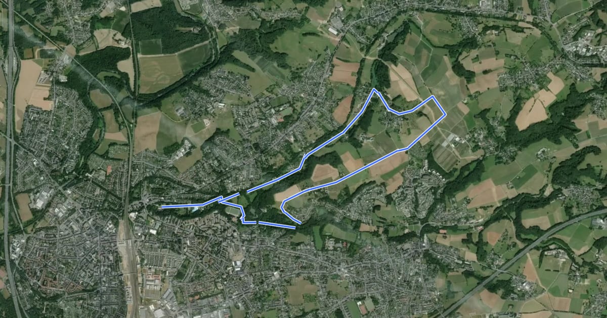 Маршрут Obstweg Leverkusen на спутниковом снимке