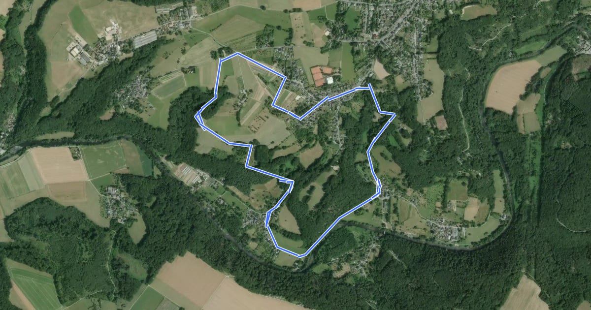 Маршрут Obstweg Solingen на спутниковом снимке